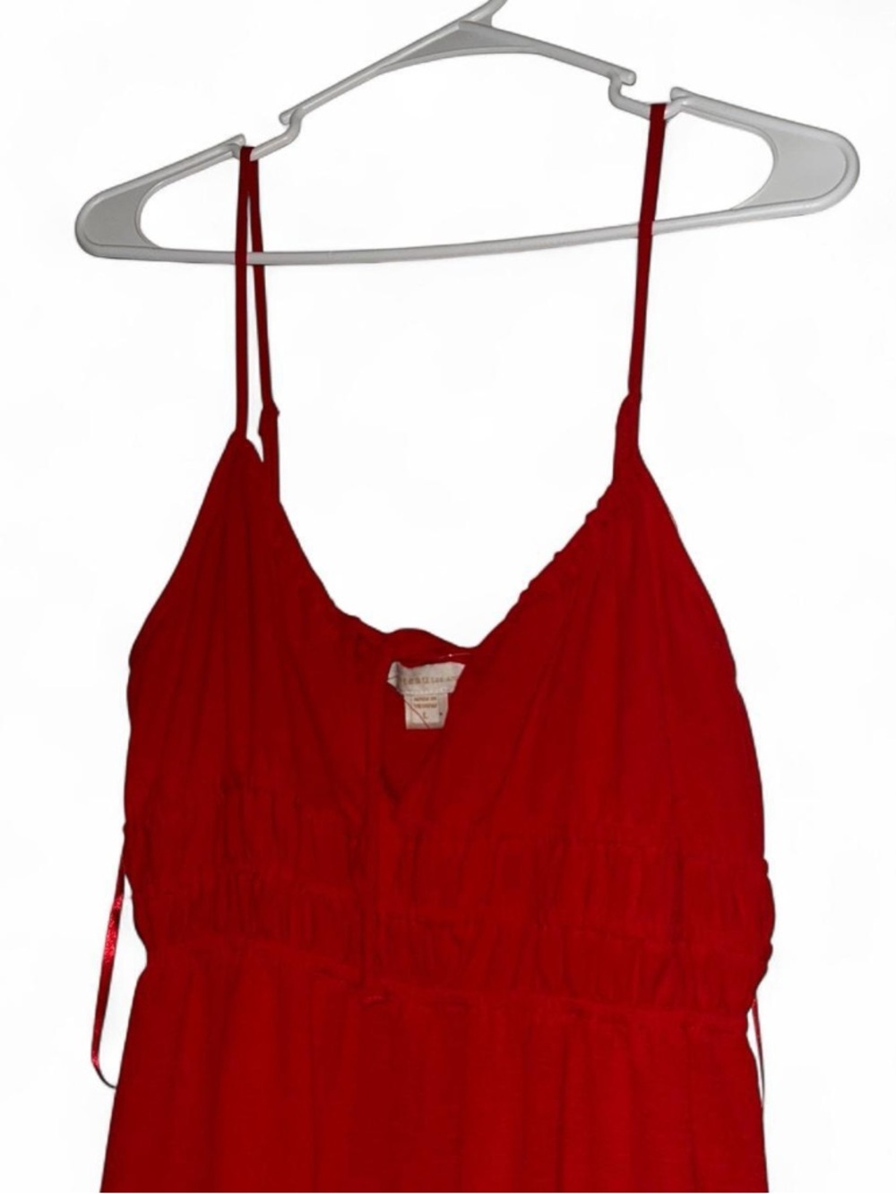 Red Spaghetti-Strap Sundress - Picture 4 of 4